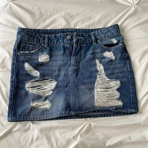 Jean mini skirt